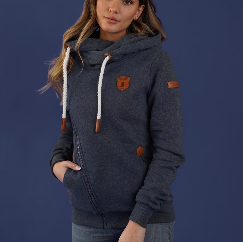 Wanakome Hoodie Athena Navy Small